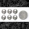 Antiqued Silver Plated Brass Mini Scarab Charms - Set of Six - S-C32